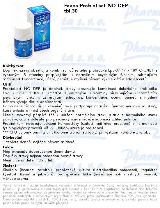 Favea ProbioLact NO DEP tbl.30