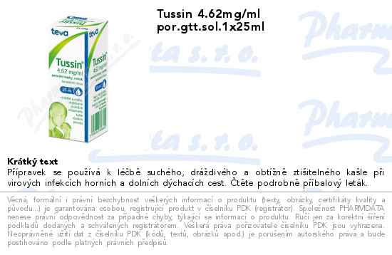 Tussin 4.62mg/ml por.gtt.sol.1x25ml