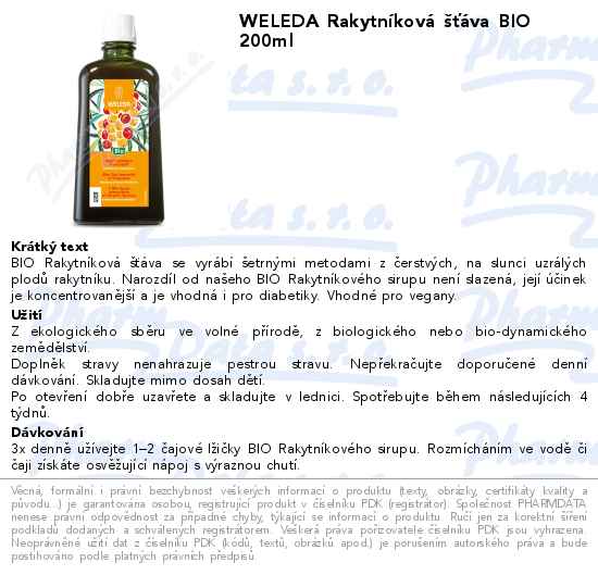 WELEDA RakytnĂ­kovĂˇ ĹˇĹĄĂˇva BIO 200ml