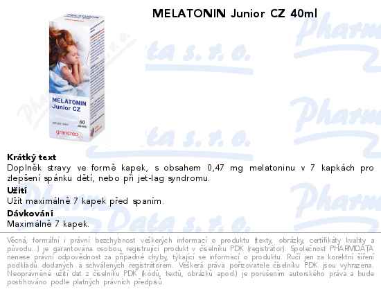 MELATONIN Junior CZ 40ml