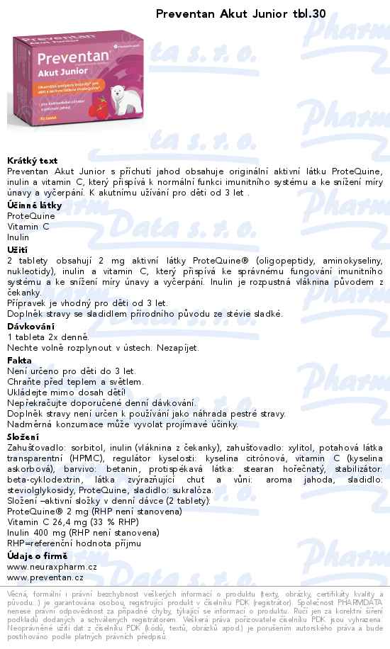 Preventan Akut Junior tbl.30