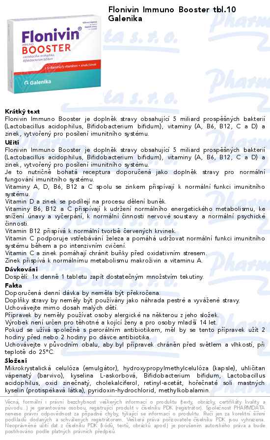 Flonivin Immuno Booster tbl.10 Galenika