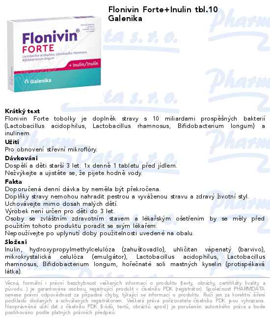 Flonivin Forte+Inulin tbl.10 Galenika