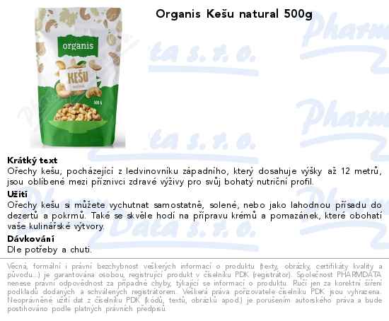 Organis KeĹˇu natural 500g