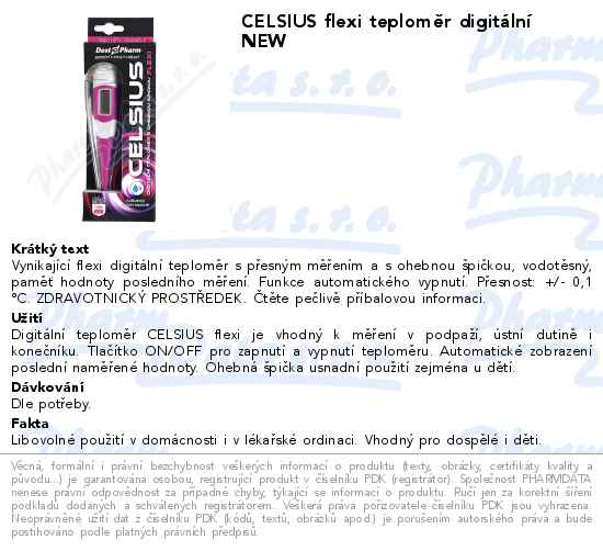 CELSIUS flexi teplomÄ›r digitĂˇlnĂ­ NEW