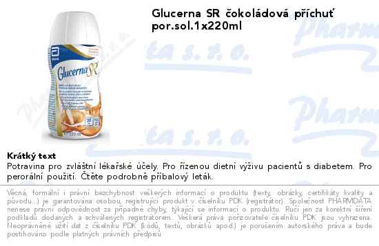 Glucerna SR ÄŤokolĂˇdovĂˇ pĹ™Ă­chuĹĄ por.sol.1x220ml