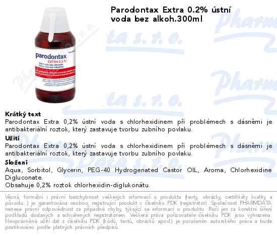 Parodontax Extra 0.2% ĂşstnĂ­ voda bez alkoh.300ml