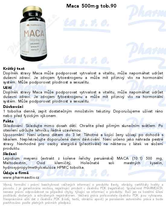 Maca 500mg tob.90