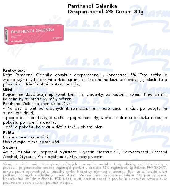 Panthenol Galenika Dexpanthenol 5% Cream 30g