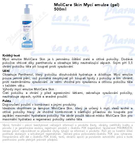 MoliCare Skin MycĂ­ emulze (gel) 500ml