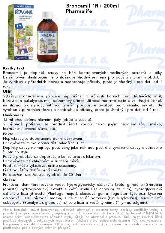 Broncamil 1R+ 200ml Pharmalife