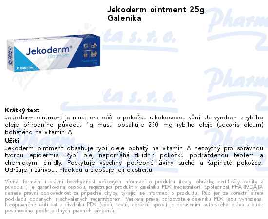 Jekoderm ointment 25g Galenika