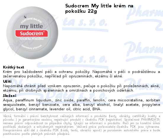 Sudocrem My little krĂ©m na pokoĹľku 22g