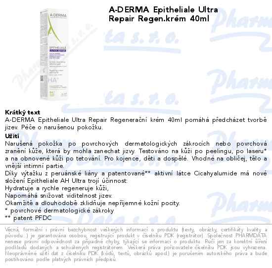 A-DERMA Epitheliale Ultra Repair Regen.krĂ©m 40ml