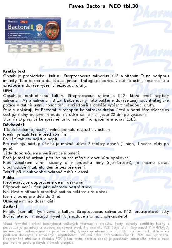 Favea Bactoral NEO tbl.30