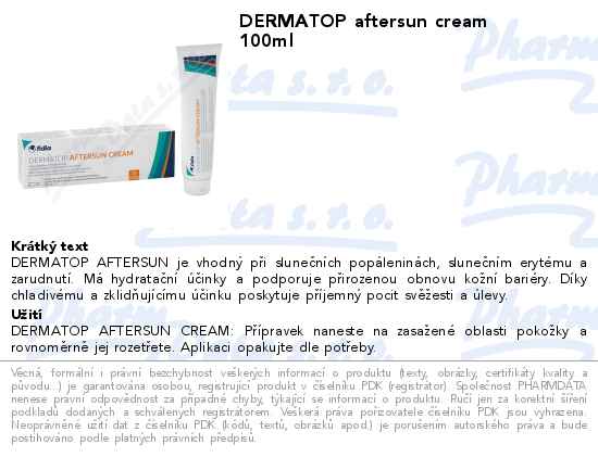 DERMATOP aftersun cream 100ml