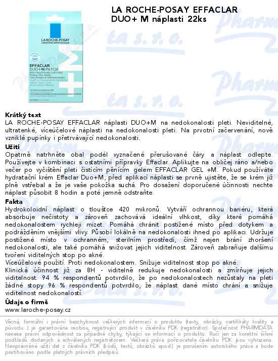 LA ROCHE-POSAY EFFACLAR DUO+ M nĂˇplasti 22ks